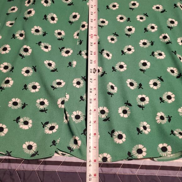 Halogen Size 1X Green Floral True Wrap Midi Dress Spring St. Patrick's - Picture 11 of 11